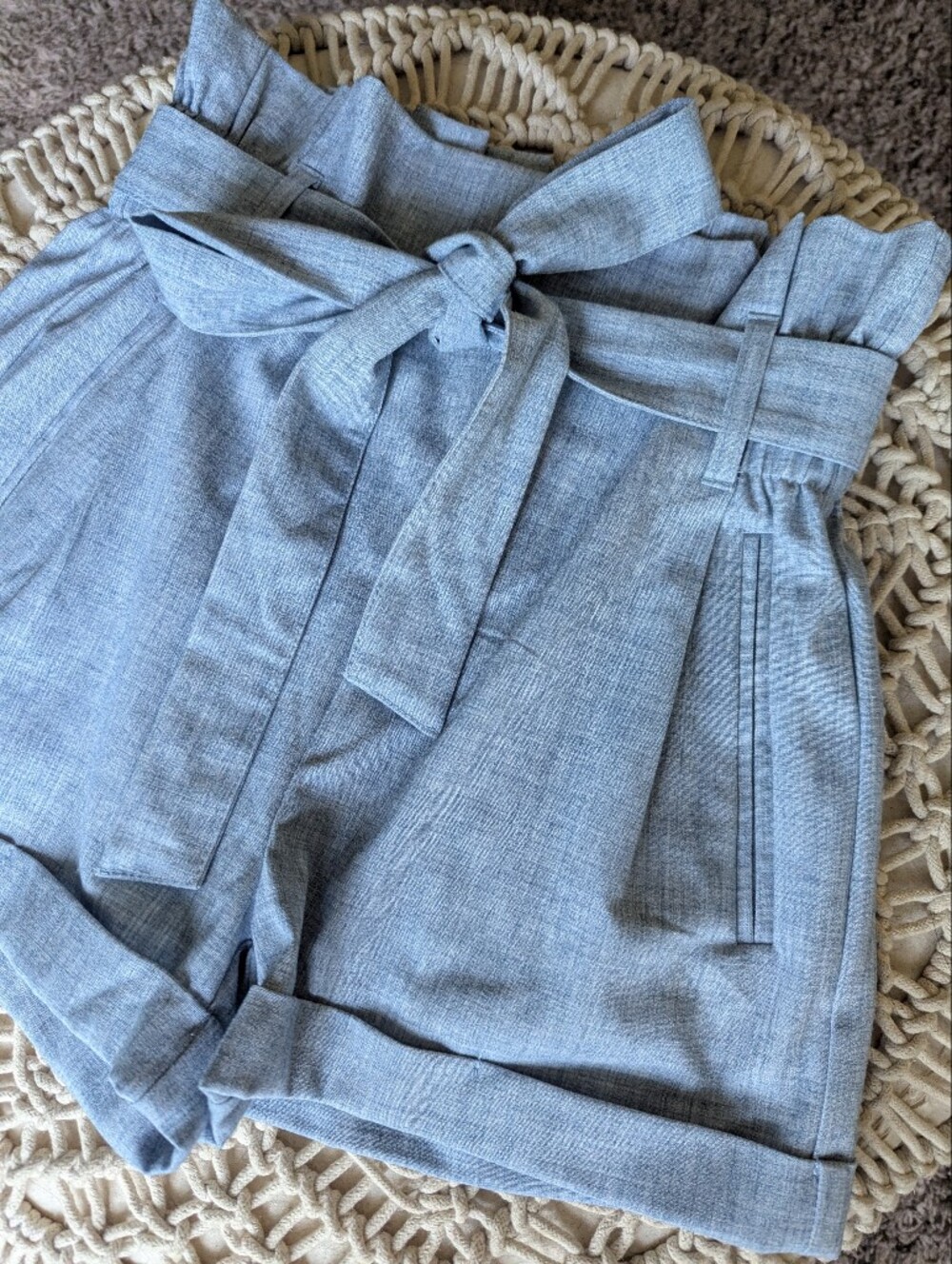 Charlotte Russe Paperbag Waist Tailored Shorts